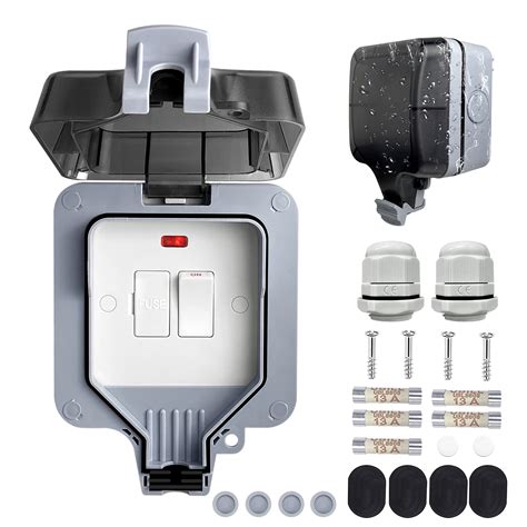 electric spur box|fused spur outlet.